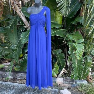 ever pretty one shoulder  chiffon dress